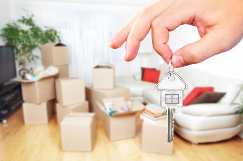 Careful handling of boxes and household items during a move