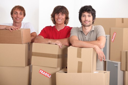 Packing and transport setup for an office move in Camdentown
