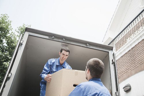 Packed boxes and protective wrapping prepared for a Camdentown removal service