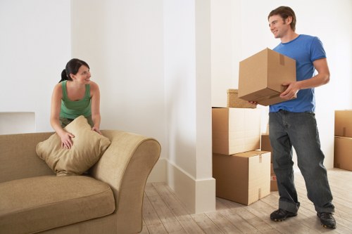 Preparing boxes and furniture before removal truck hire in Camdentown